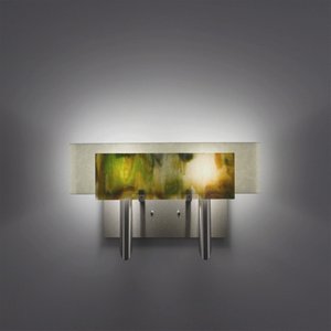 WPT Design-Dessy2-MD/CVSN-Dessy 2 - Two Light Wall Sconce  Front Meadow/Curved Back Snow Stainless Steel Finish