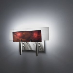 WPT Design-Dessy2-RB/FLWH-Dessy 2 - Two Light Wall Sconce  Front Rootbeer/Flat Back White Stainless Steel Finish