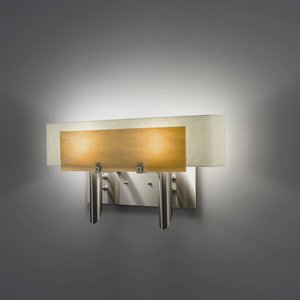 WPT Design-Dessy2-TF/CVSN-Dessy 2 - Two Light Wall Sconce  Front Toffee/Curved Back Snow Stainless Steel Finish