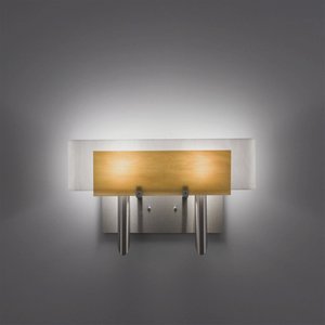 WPT Design-Dessy2-TF/CVWH-Dessy 2 - Two Light Wall Sconce  Front Toffee/Curved Back White Stainless Steel Finish
