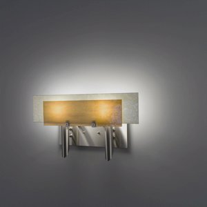 WPT Design-Dessy2-TF/FLSN-Dessy 2 - Two Light Wall Sconce  Front Toffee/Flat Back Snow Stainless Steel Finish