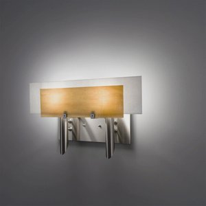 WPT Design-Dessy2-TF/FLWH-Dessy 2 - Two Light Wall Sconce  Front Toffee/Flat Back White Stainless Steel Finish