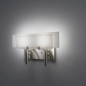 WPT Design-Dessy2-WH/FLWH-Dessy 2 - Two Light Wall Sconce  Front White/Flat Back White Stainless Steel Finish