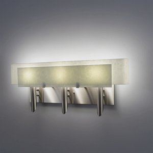 WPT Design-Dessy3-SN/CVSN-Dessy 3 - Three Light Wall Sconce Stainless Steel Front Snow/Curved Back Snow Stainless Steel Finish