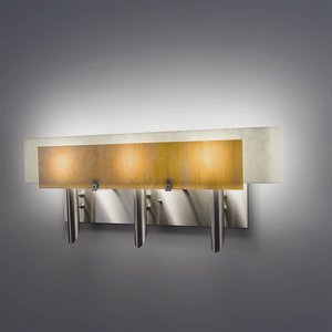 WPT Design-Dessy3-TF/CVSN-Dessy 3 - Three Light Wall Sconce Stainless Steel Front Toffee/Curved Back Snow Stainless Steel Finish