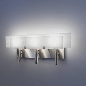 WPT Design-Dessy3-WR/FLWH-Dessy 3 - Three Light Wall Sconce Stainless Steel Front Snow/Flat Back White Stainless Steel Finish