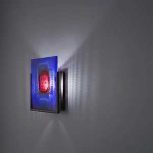 WPT Design-FN1-BZ-RWB-F/N 1 - One Light Wall Sconce Bronze Red Window Blue Stainless Steel Finish