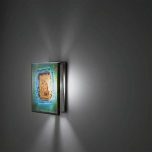 WPT Design-FN2IO-BZ-GM-F/N 2IO - One Light Wall Sconce Bronze Green Mesh Silver Finish