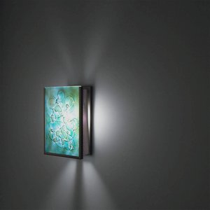 WPT Design-FN2IO-BZ-WG-F/N 2IO - One Light Wall Sconce Bronze Wired Green Silver Finish