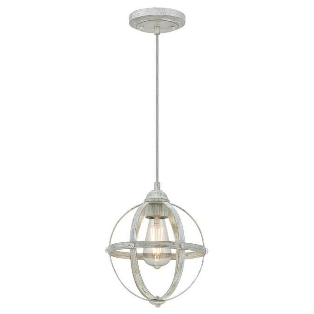 Westinghouse Lighting-6110700-Stella Mira - 1 Light Mini Pendant   Antique Ash Finish