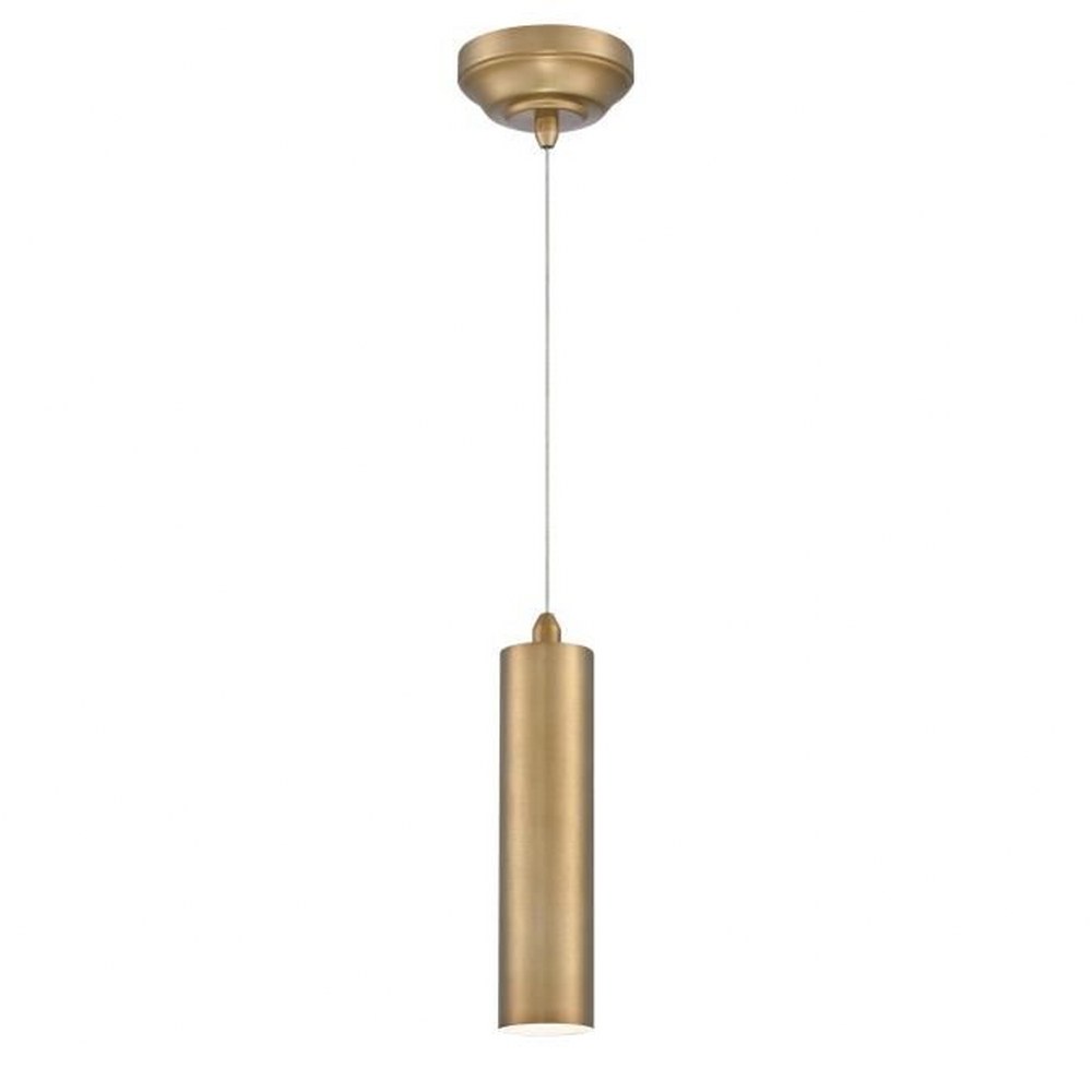 Westinghouse Lighting-6111100-Rayman - 11 Inch 7.5W 1 LED Mini Pendant Brushed Brass Finish with Metal Shade