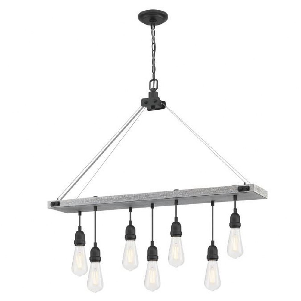 Westinghouse Lighting-6116400-Elway - 7 Light Chandelier In Vintage Style-29.25 Inches Tall and 36 Inches Wide Antique Ash/Matte Brushed Gun Metal Finish