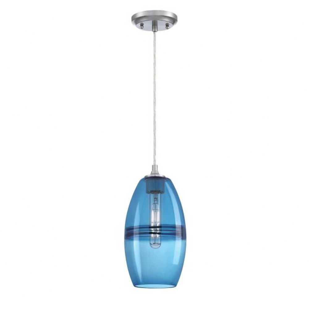 Westinghouse Lighting-6118700-Soren - 1 Light Mini Pendant In Contemporary Style-13 Inches Tall and 6.5 Inches Wide Brushed Nickel Brushed Nickel Finish