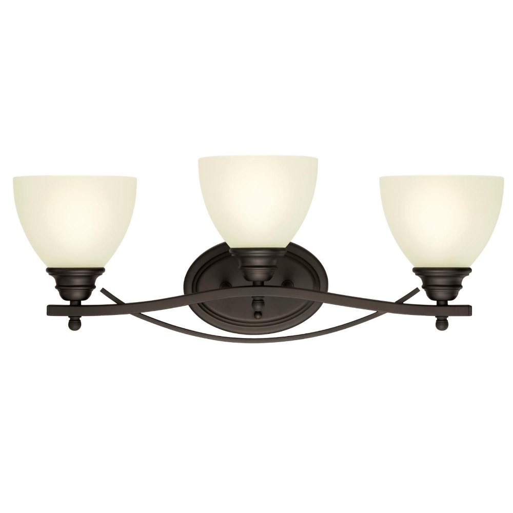 Westinghouse Lighting-6303400-Elvaston - Three Light Wall Sconce   Oil Rubbed Bronze Finish with Frosted Glass
