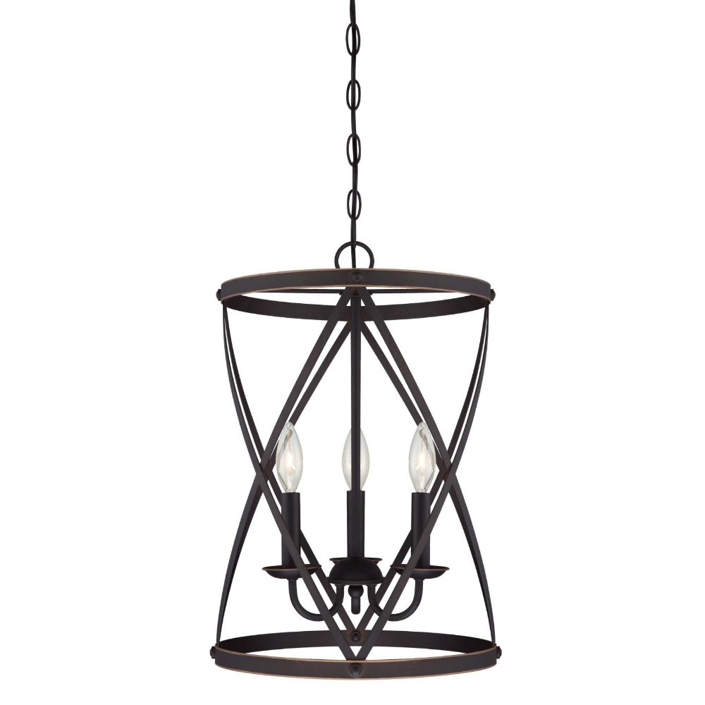 Westinghouse Lighting-6303700-Isadora - Three Light Chandelier   Oil Rubbed Bronze Finish