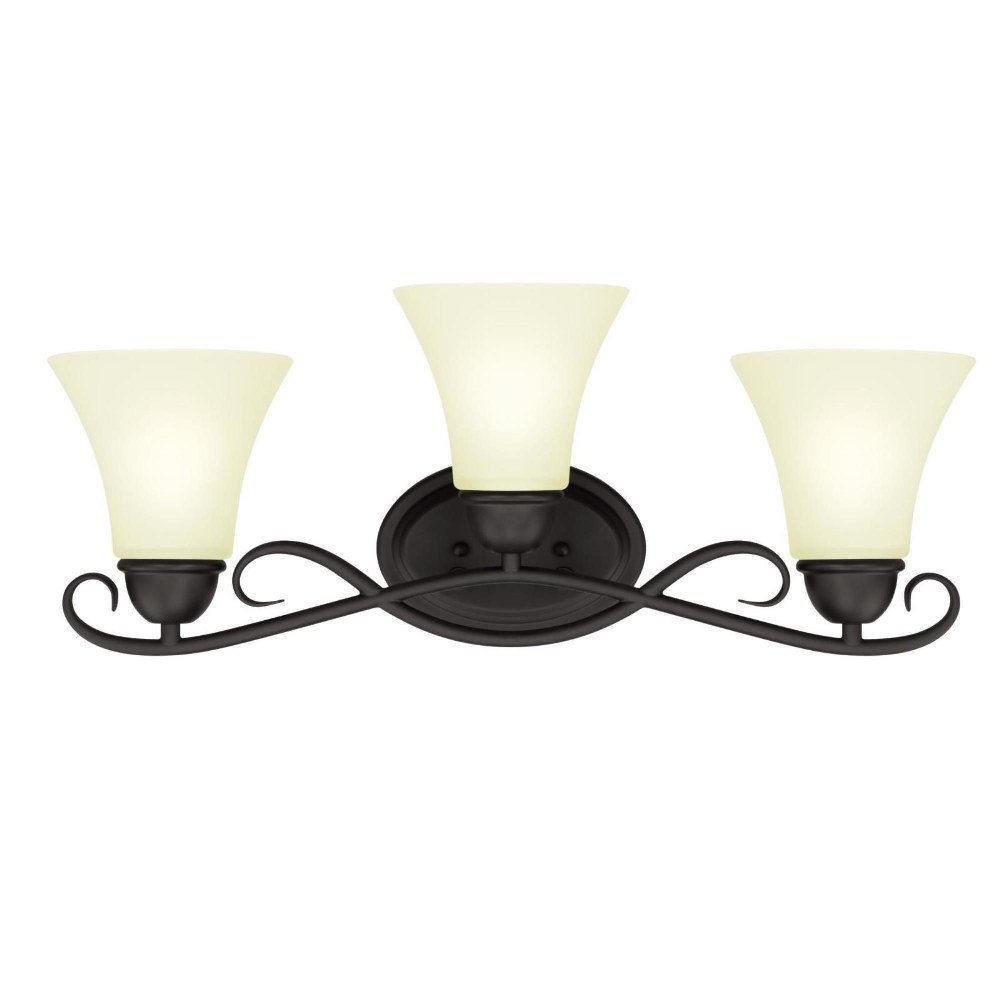 Westinghouse Lighting-6306900-Dunmore - Three Light Wall Sconce   Oil Rubbed Bronze Finish with Frosted Glass
