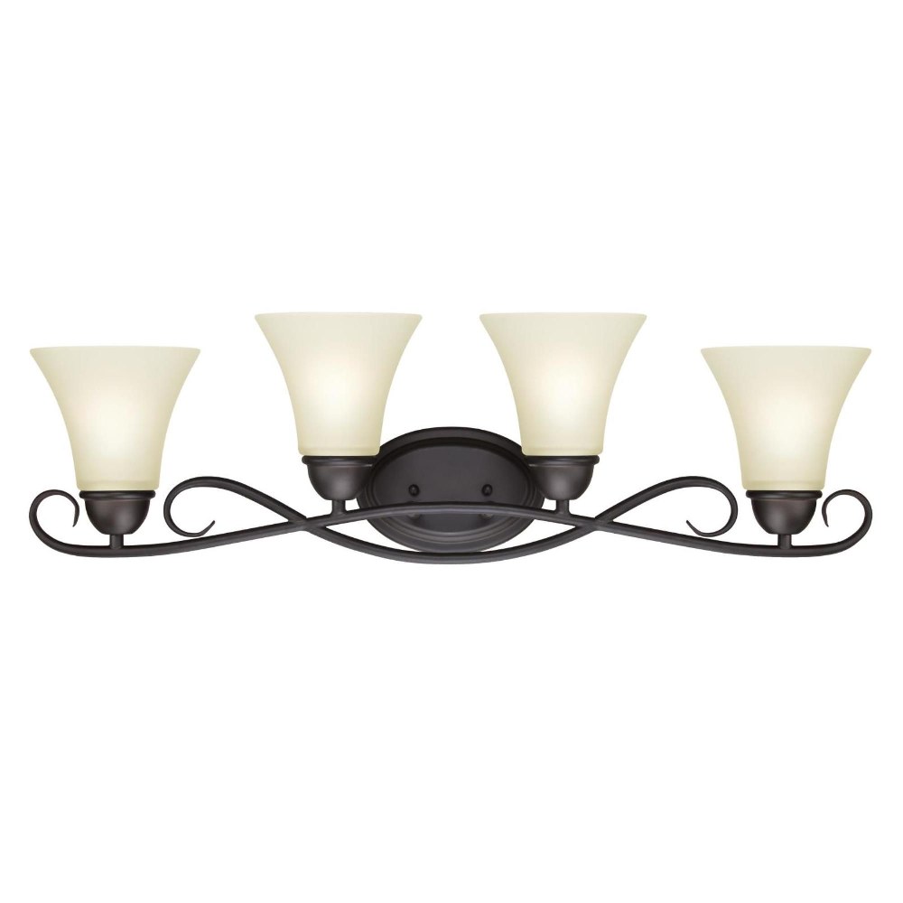 Westinghouse Lighting-6307000-Dunmore - Four Light Wall Sconce   Oil Rubbed Bronze Finish with Frosted Glass