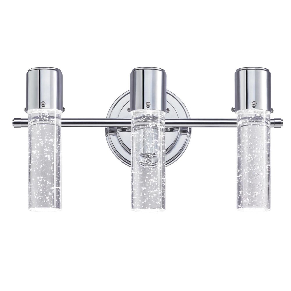 Westinghouse Lighting-6311900-Cava - 15.16 Inch 66W 3 LED Wall Sconce   Chrome Finish with Clear Seeded Glass