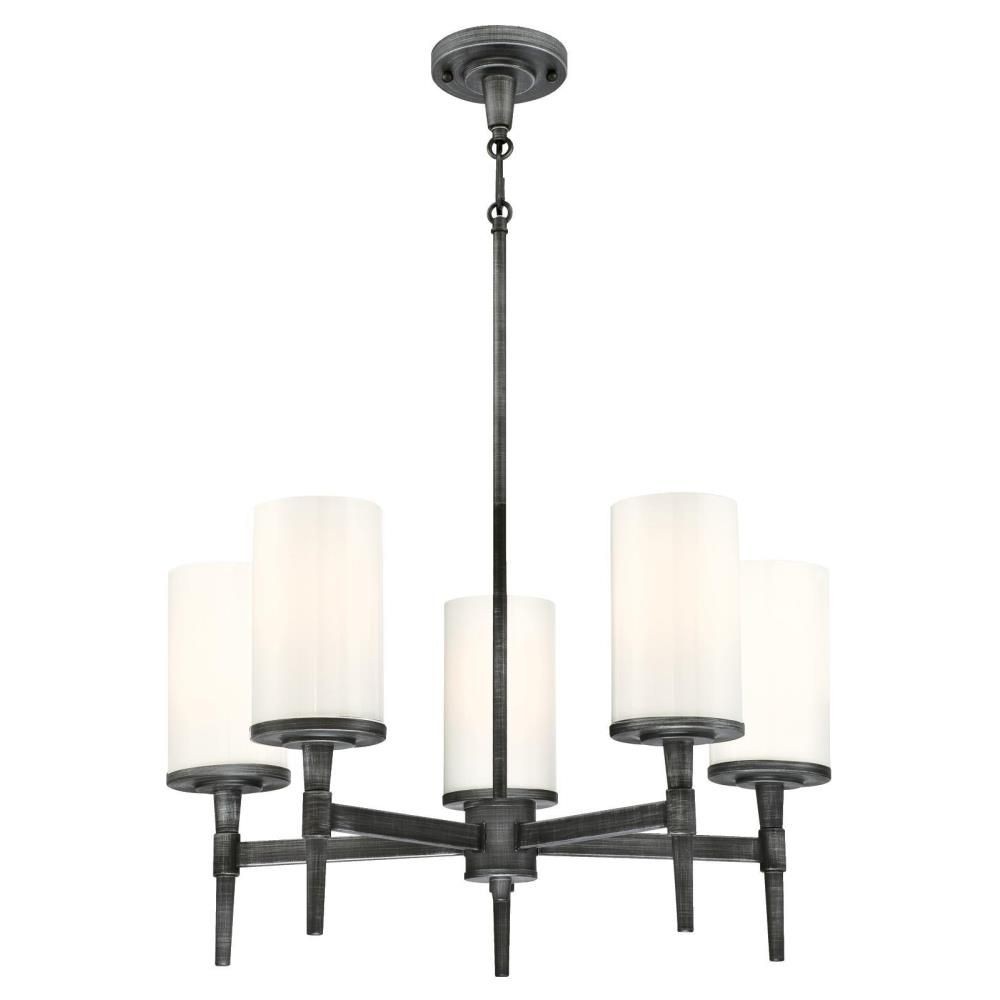 Westinghouse Lighting-6324700-Courtfield - Five Light Chandelier   Distressed Aluminum Finish