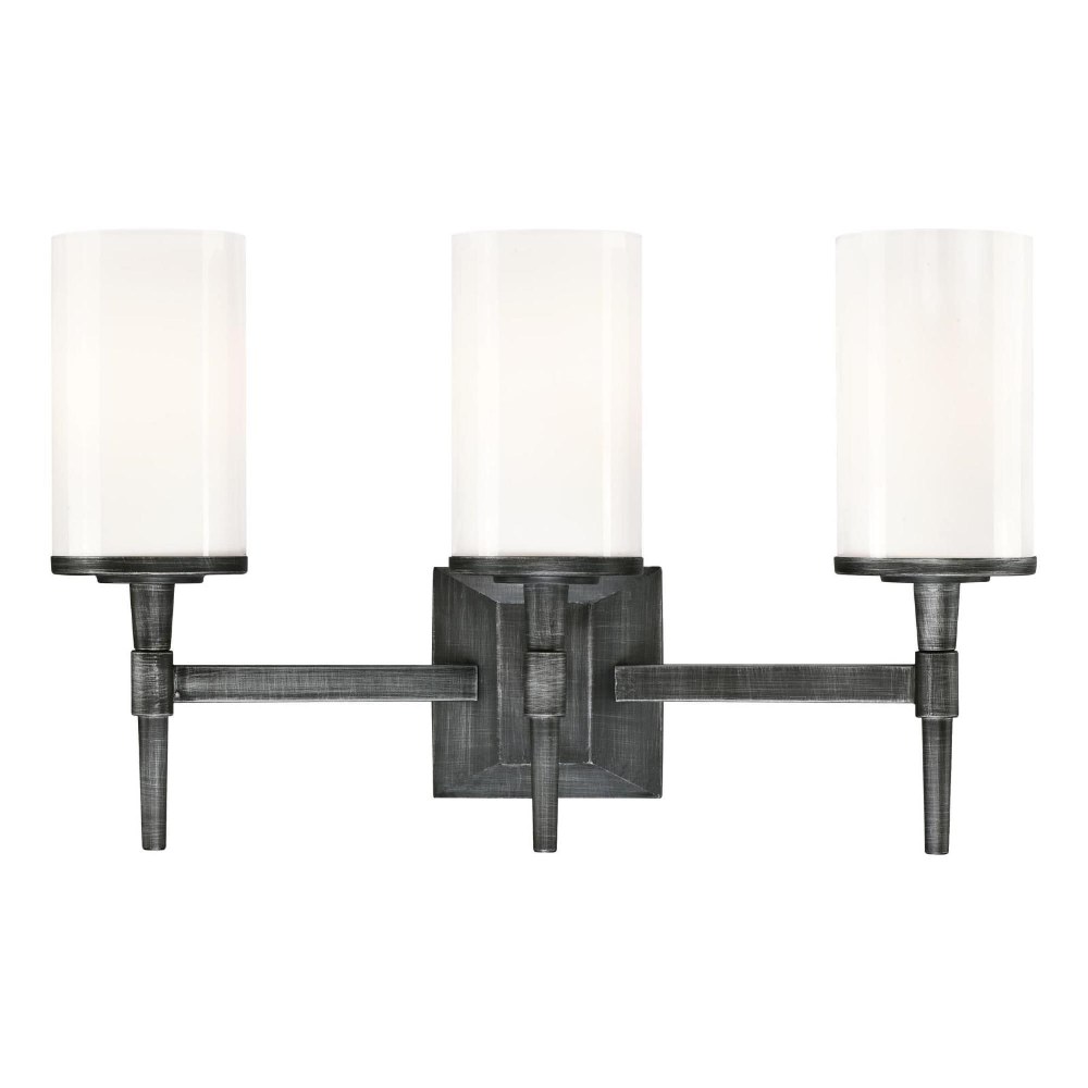 Westinghouse Lighting-6324800-Courtfield - Three Light Wall Sconce   Distressed Aluminum Finish