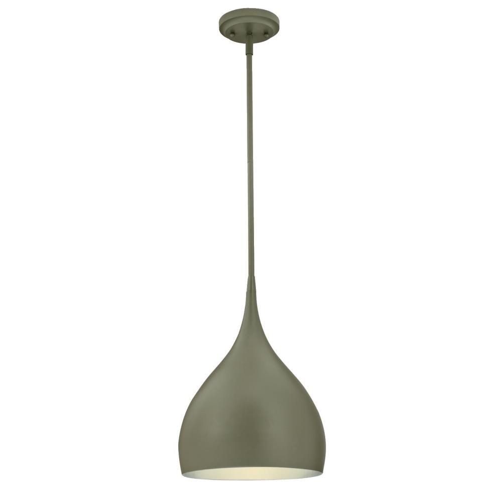 Westinghouse Lighting-6329300-11 Inch One Light Pendant   Matte Grey/Silver Finish