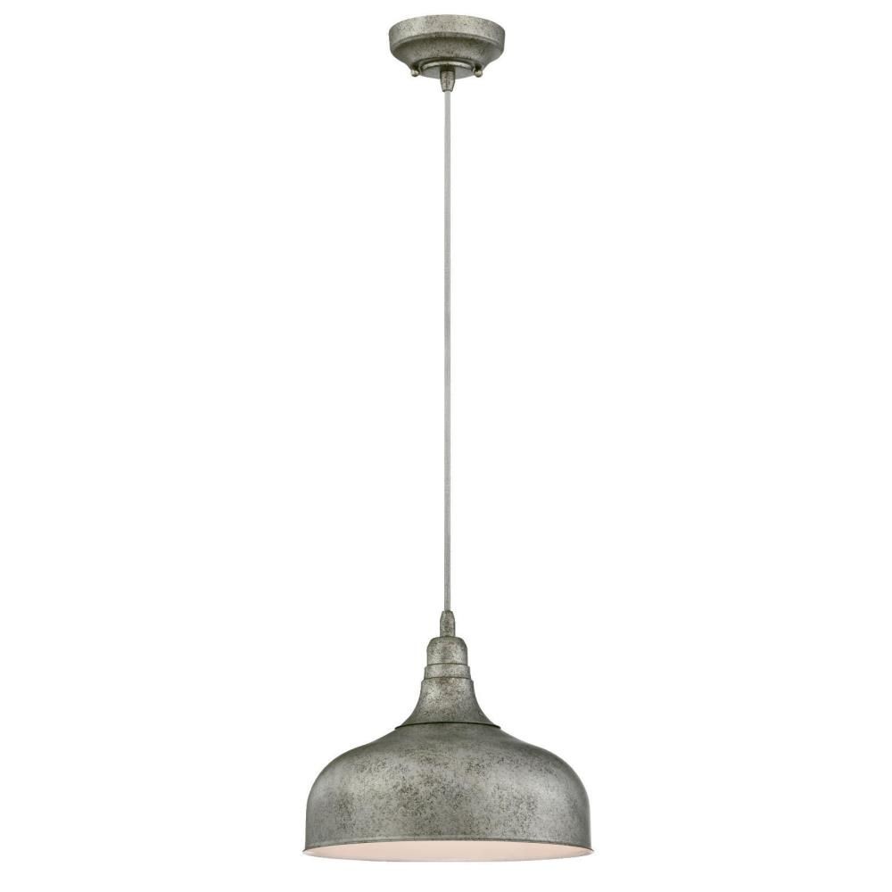 Westinghouse Lighting-6330100-Westinghouse Lighting Morton One-Light Indoor Pendant Antique Steel Finish with Metal Shade   Antique Steel Finish