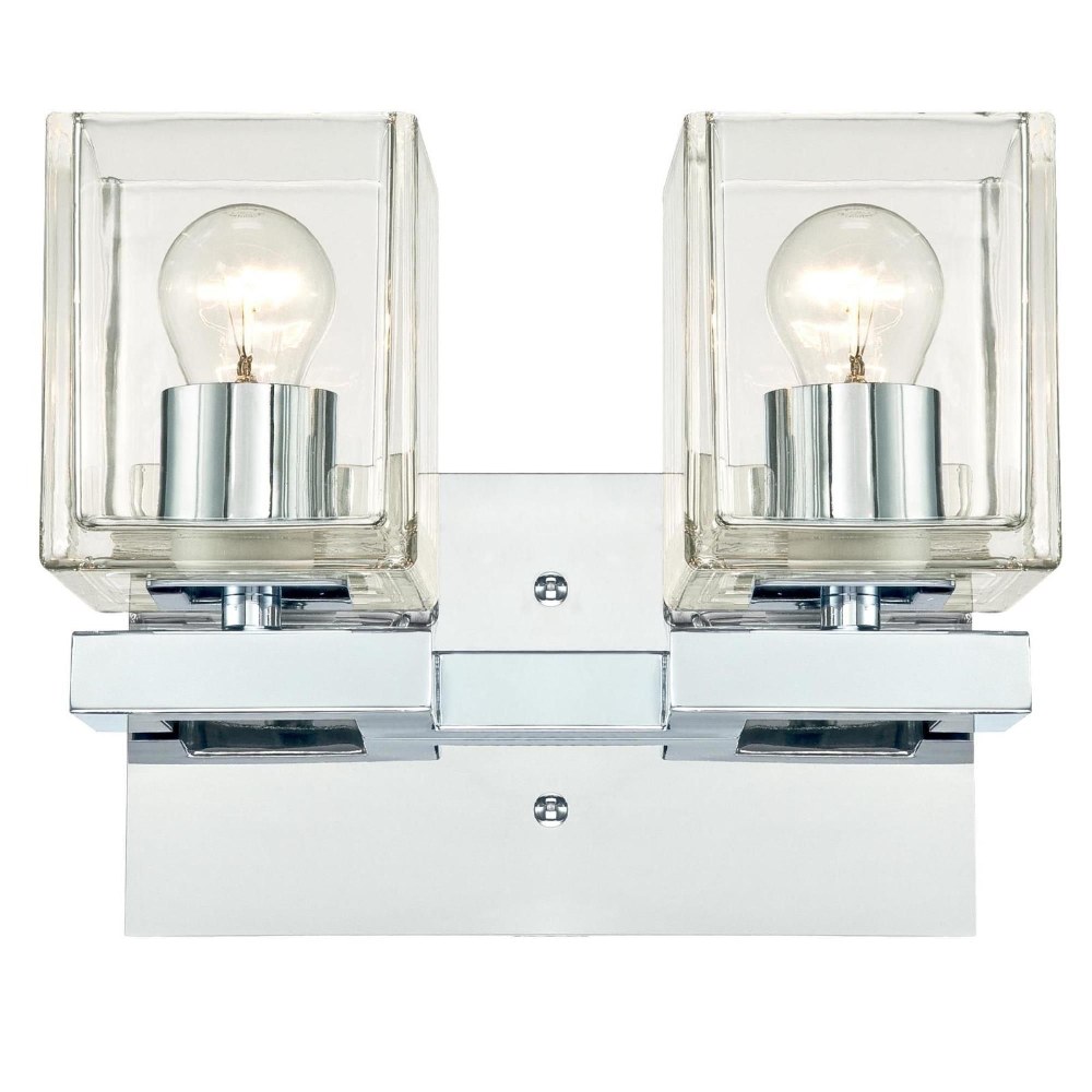 Westinghouse Lighting-6334400-Nyle - Two Light Wall Sconce Chrome  Chrome Finish with Clear Glass