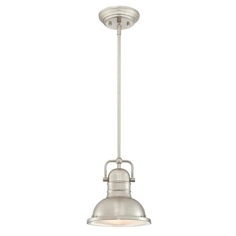 Westinghouse Lighting-6334600-Westinghouse Lighting Boswell One-Light LED Indoor Mini Pendant Brushed Nickel Finish with Frosted Prismatic Acrylic   Brushed Nickel Finish with Frosted Prismatic Acryli