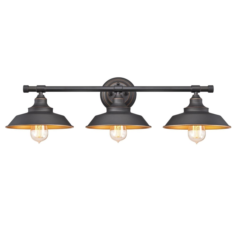 Westinghouse Lighting-6344900-Iron Hill - Three Light Wall Sconce   Oil Rubbed Bronze Finish