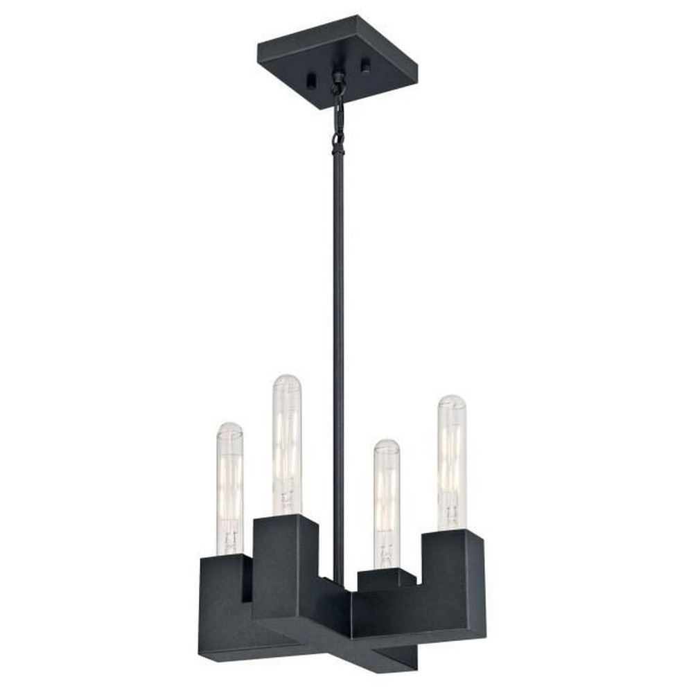 Westinghouse Lighting-6350400-Westinghouse Lighting Skybridge Four-Light LED Indoor Pendant Iron Finish   Iron Finish