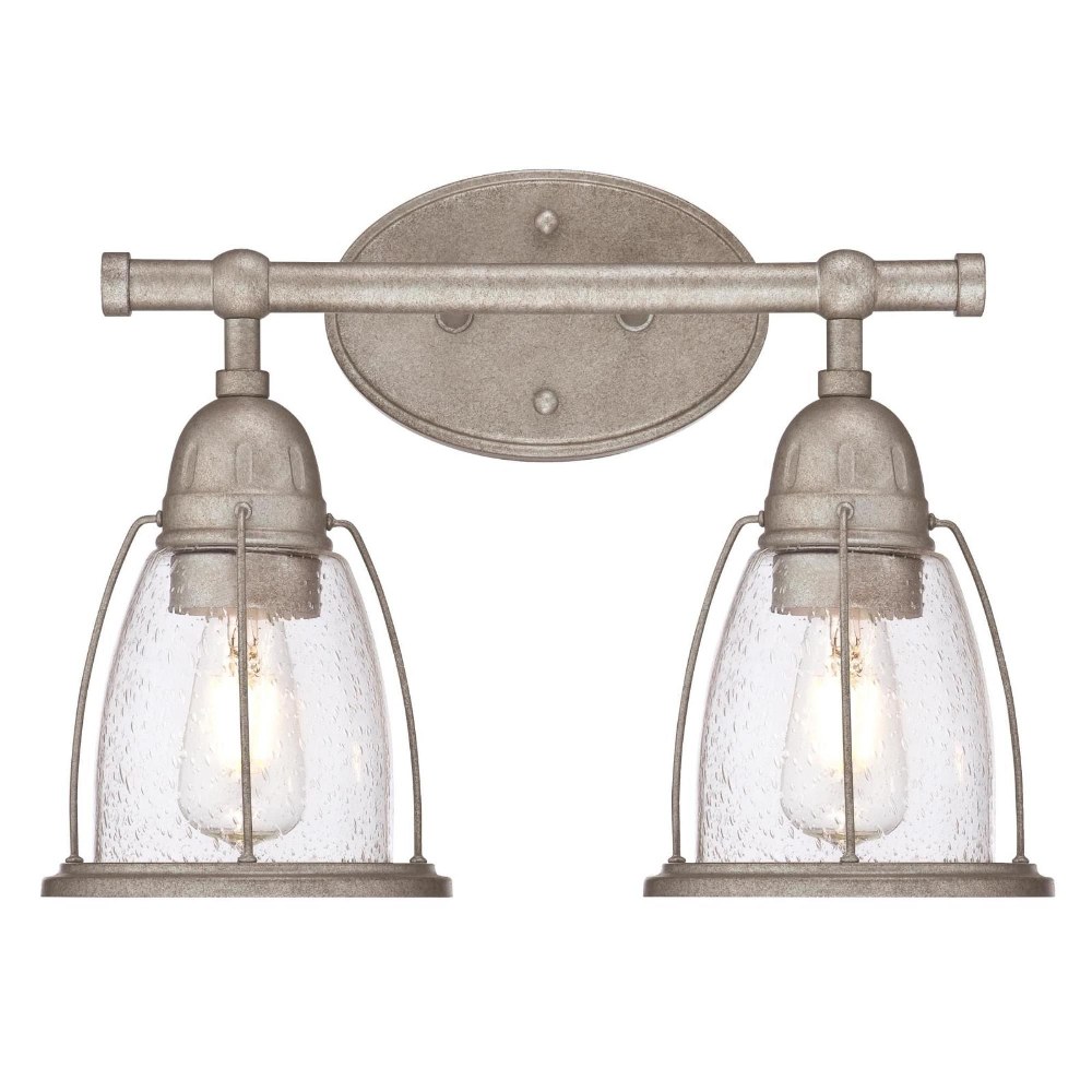 Westinghouse Lighting-6350900-rth Shore - Two Light Wall Sconce   Weathered Steel Finish with Clear Seeded Glass