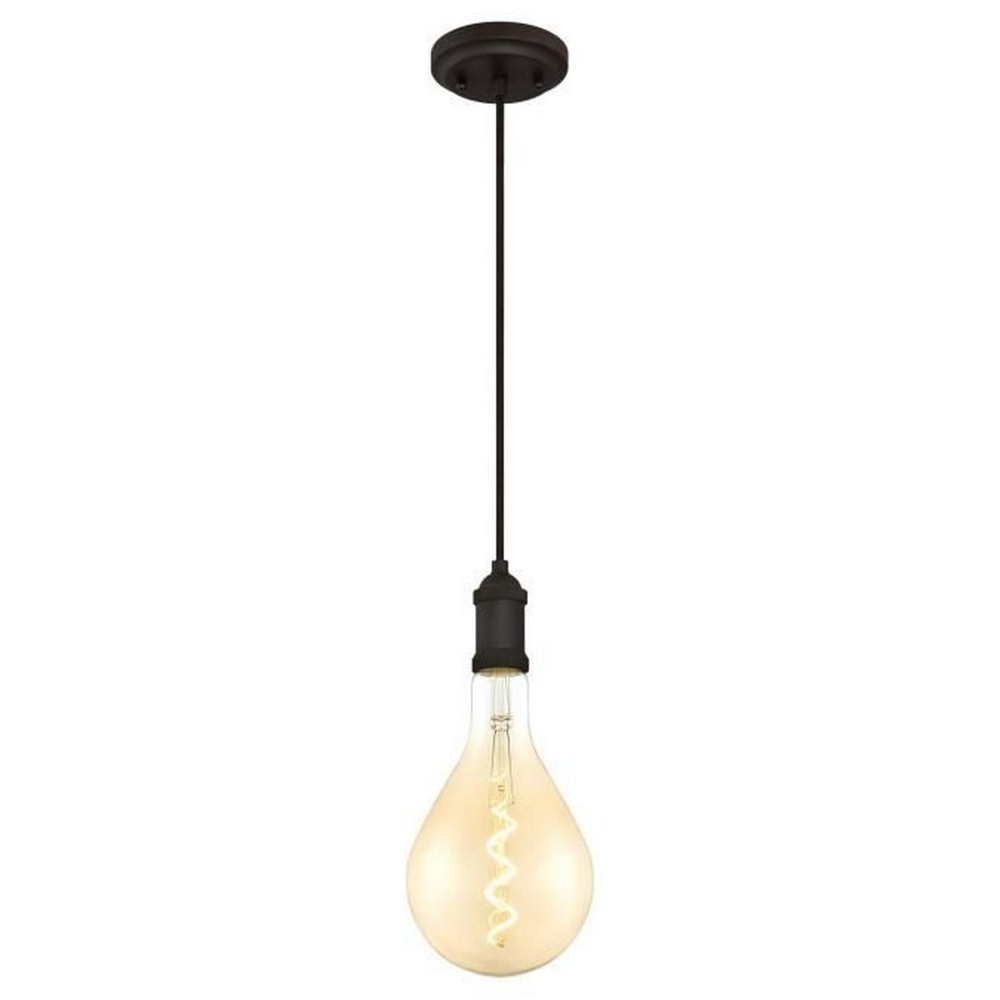 Westinghouse Lighting-6357100-Westinghouse Lighting One-Light LED Indoor Mini Pendant Oil Rubbed Bronze Finish with Oversized PS50 Filament LED   Oil Rubbed Bronze Finish