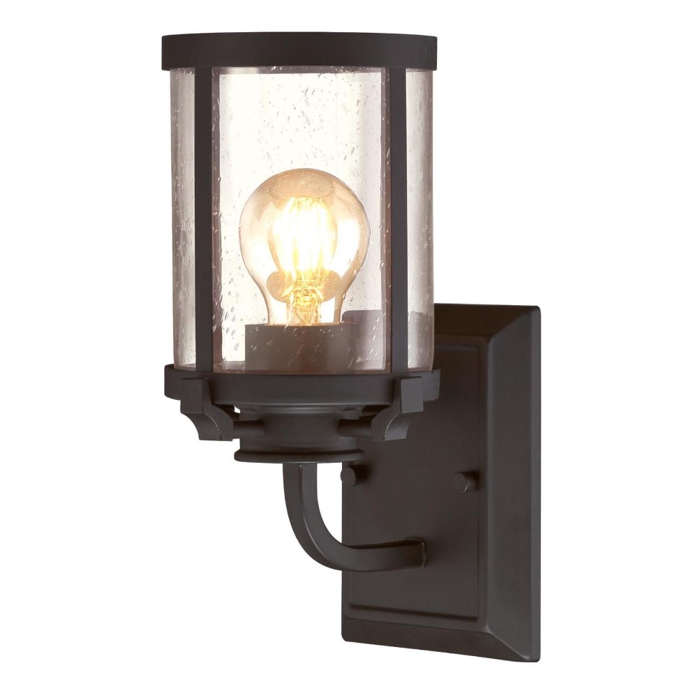 Westinghouse Lighting-6368000-Colville - One Light Wall Sconce   Oil Rubbed Bronze Finish with Clear Seeded Glass