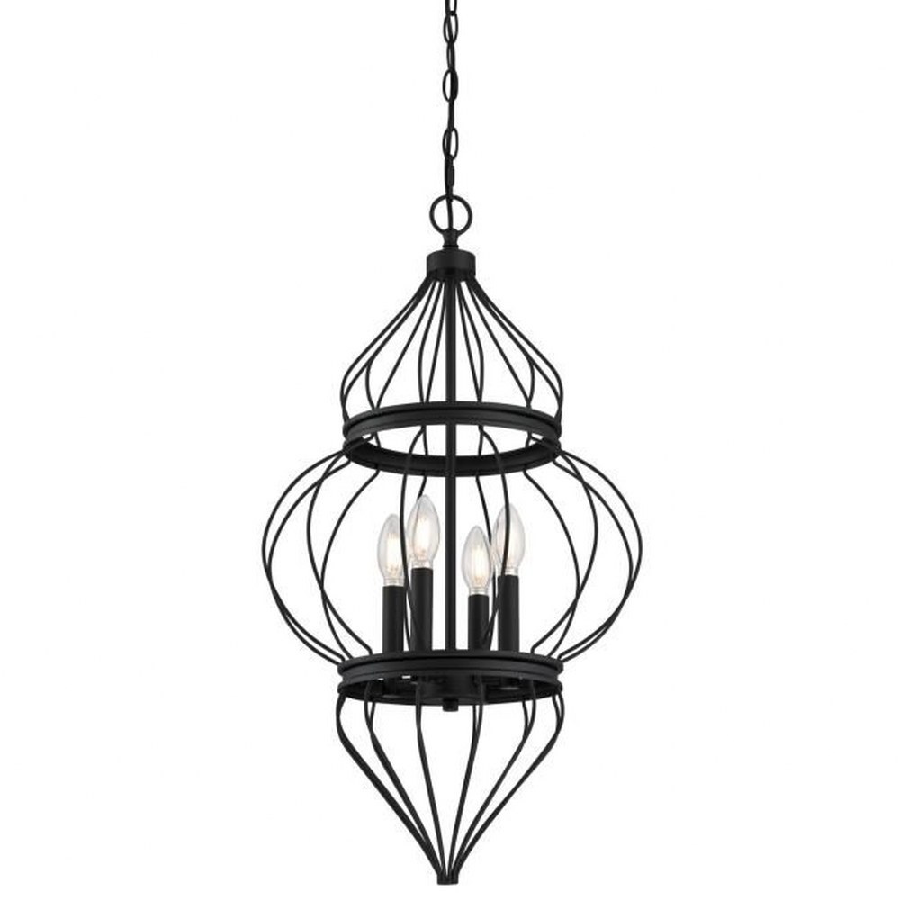 Westinghouse Lighting-6368600-Salma - Four Light Chandelier   Matte Black Finish