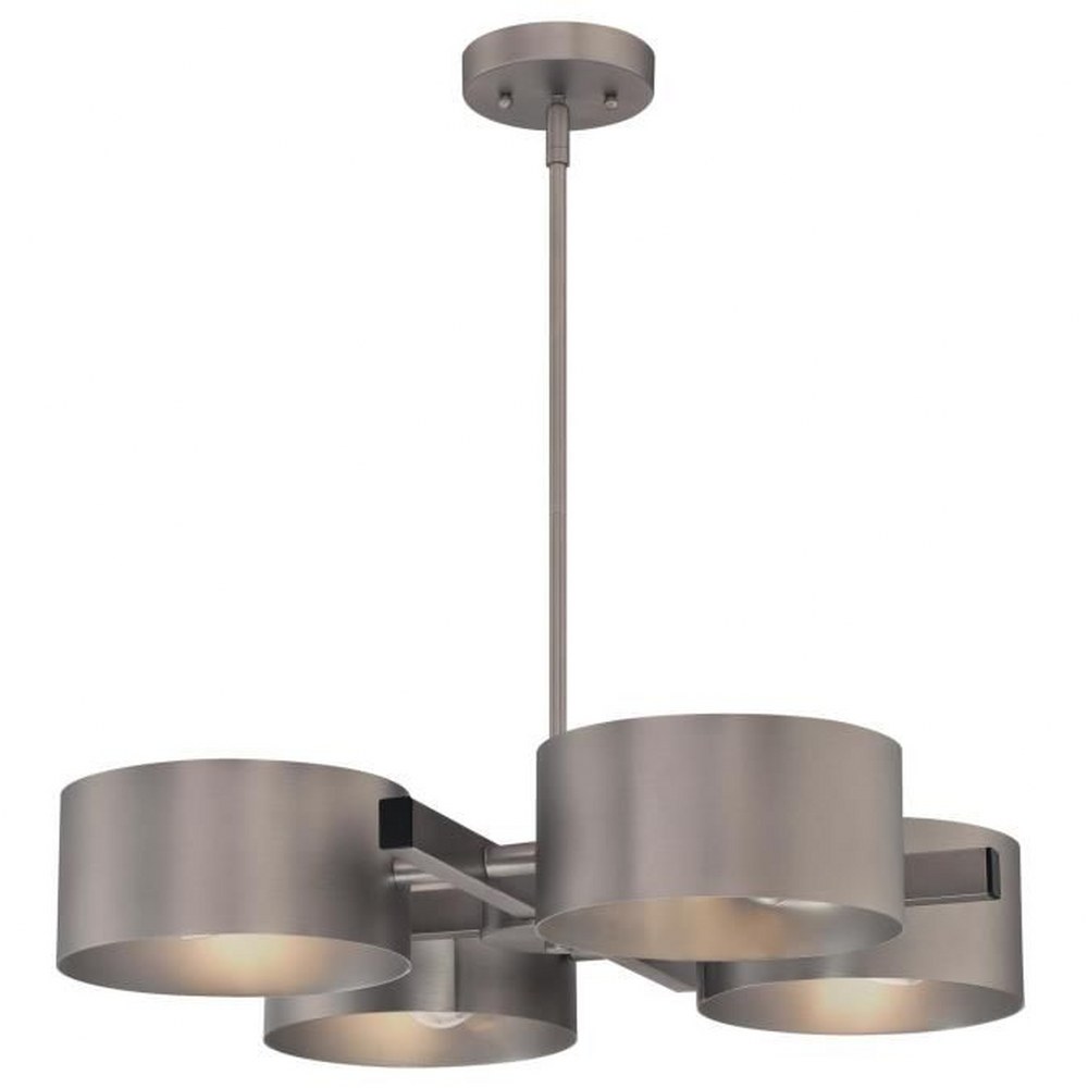 Westinghouse Lighting-6368700-Westinghouse Lighting Zaro Four-Light Indoor Chandelier Dark Pewter Finish   Dark Pewter Finish