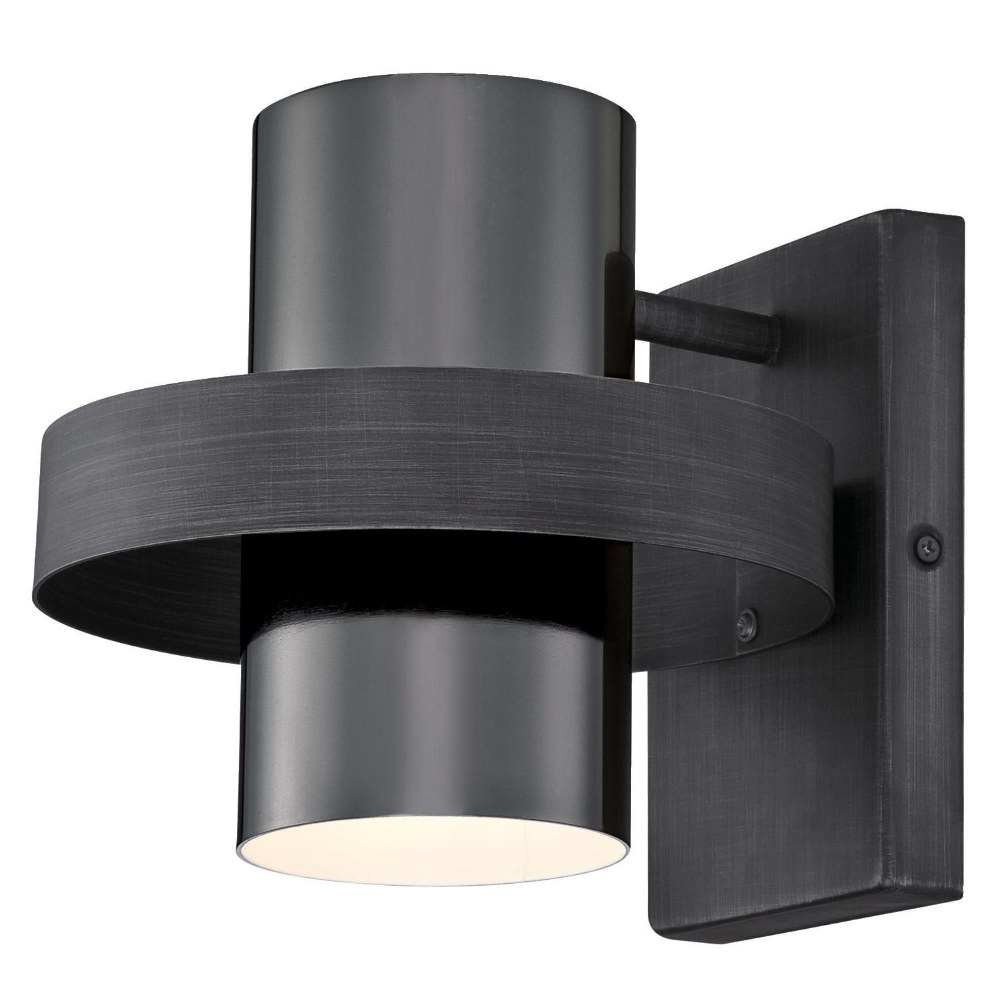 Westinghouse Lighting-6369100-Exton - One Light Wall Sconce   Distressed Aluminum/Gun Metal Finish with Metal Shade