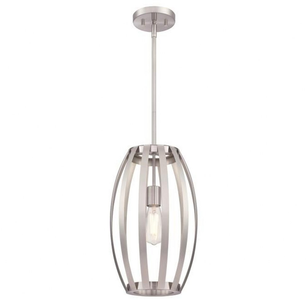 Westinghouse Lighting-6372800-Westinghouse Lighting Farah One-Light Indoor Pendant Brushed Nickel Finish   Brushed Nickel Finish