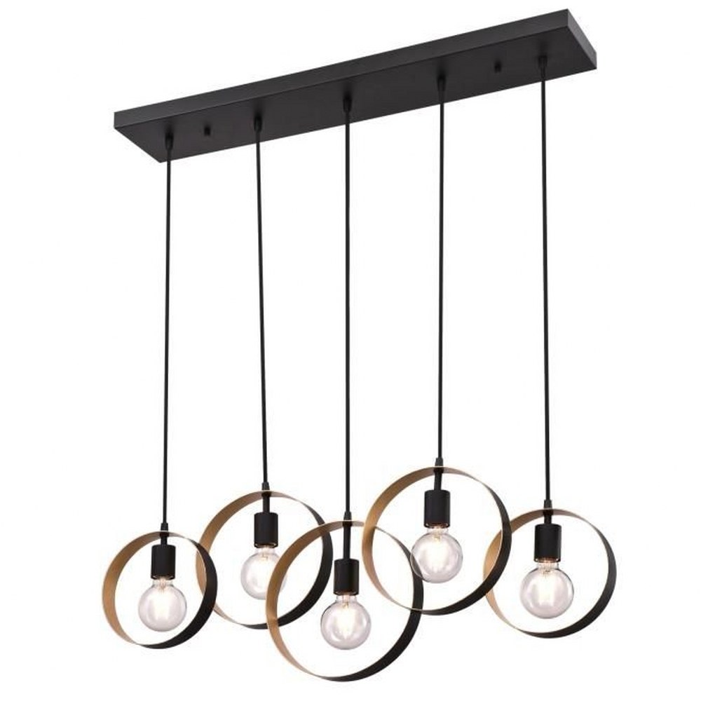 Westinghouse Lighting-6575700-Olympus - Five Light Chandelier   Matte Black Finish