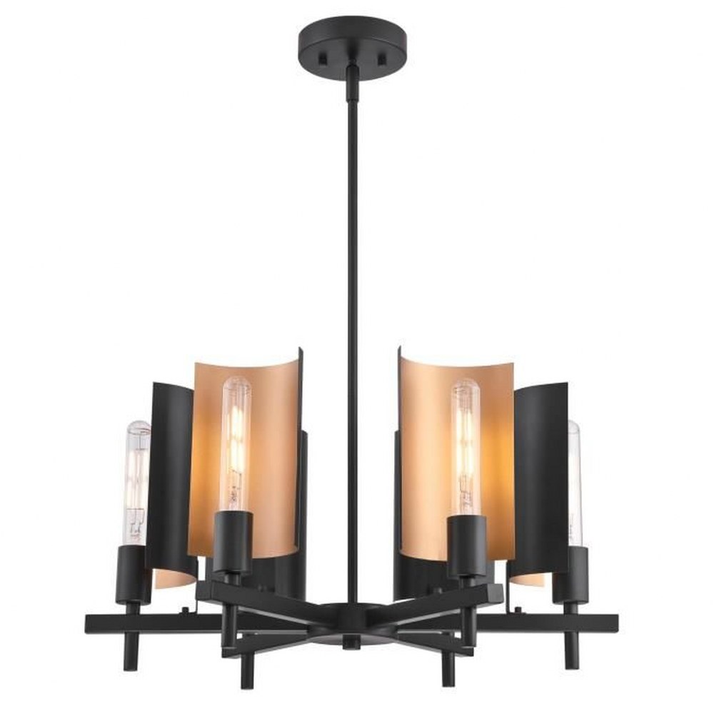 Westinghouse Lighting-6575800-Sirino - Six Light Chandelier   Matte Black Finish