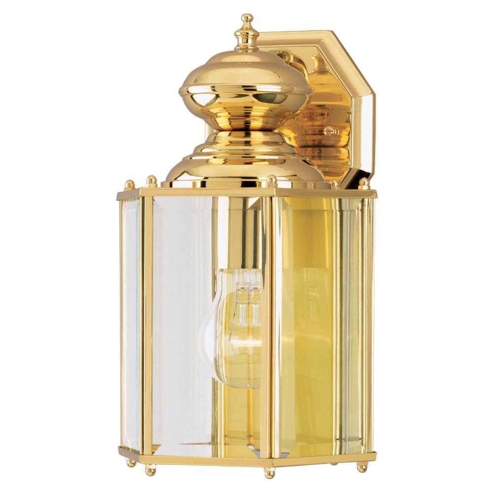 Westinghouse Lighting-6685300-One Light Wall Mount   Polished Brass Finish with Clear Beveled Glass