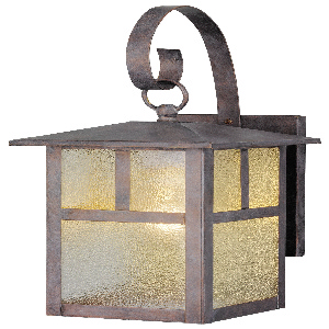 Westinghouse Lighting-6793000-One Light Outdoor Wall Mount   Bronze Patina Finish with Clear Textured Glass