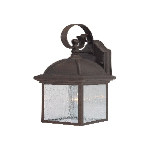 Westinghouse Lighting-6939500-One Light Outdoor Wall Mount   Textured Rust Patina Finish with Clear Seeded Glass