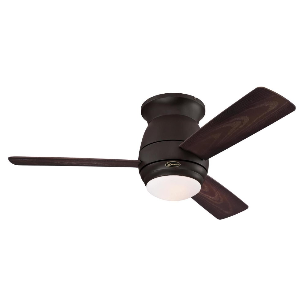 Westinghouse Lighting-7217800-Halley - 44 Inch Indoor/Outdoor Ceiling Fan with Light Kit   Oil Rubbed Bronze Finish with Dark Cherry/Mahogany Blade Finish with Frosted Opal Glass