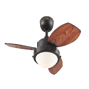 Westinghouse Lighting-7233000-Wengue - 30 Inch Ceiling Fan   Espresso Finish with Espresso/Dark Cherry Blade Finish with Opal Frosted Glass