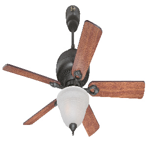 Westinghouse Lighting-7235100-Fairview - 52 Inch Ceiling Fan   Oil Rubbed Bronze Finish with Dark Cherry/Walnut Blade Finish with Frosted Glass