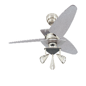 Westinghouse Lighting-7235800-Vector Elite - 42 Inch Ceiling Fan   Brushed Nickel Finish with Graphite/Silver Blade Finish