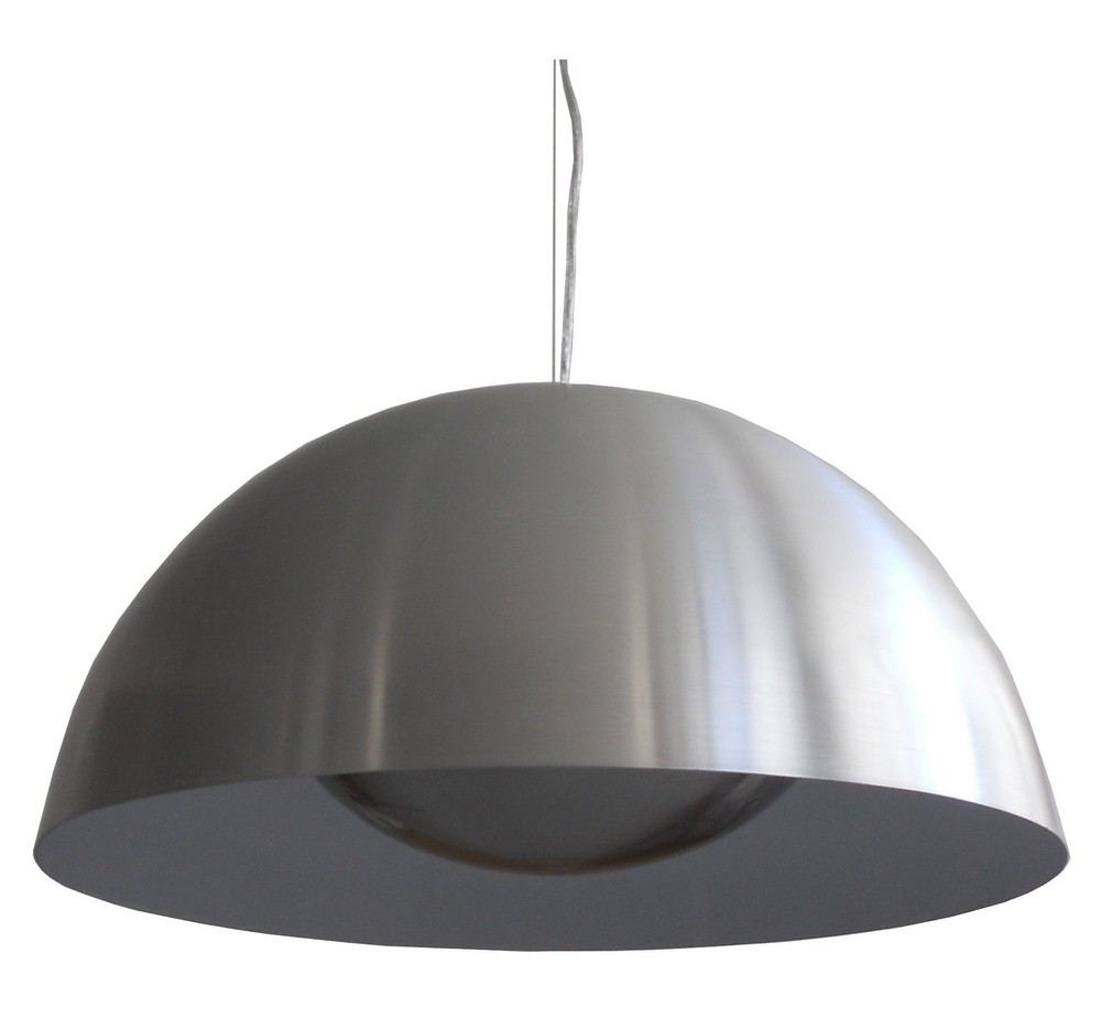 Whitfield Lighting-CH4011-243LTSS-Deanna - Three Light Dome Pendant   Satin Steel Finish