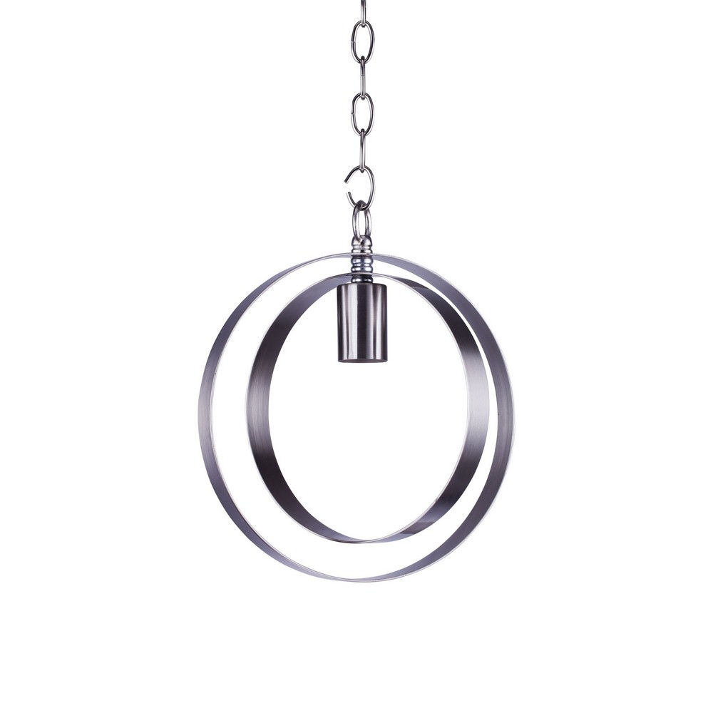 Whitfield Lighting-CH6985-10SS-Amanda - One Light Pendant Satin Steel  Satin Steel Finish