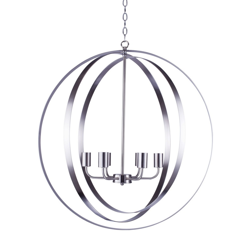 Whitfield Lighting-CH6985-30SS-Amanda - Six Light Chandelier Satin Steel  Satin Steel Finish