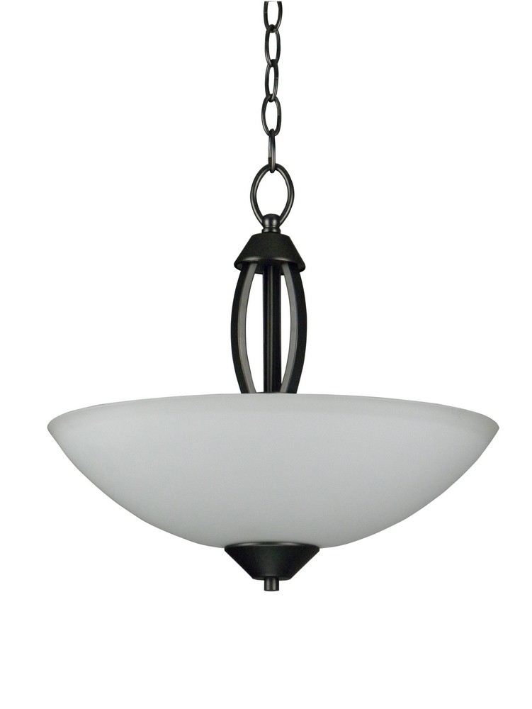 Whitfield Lighting-CHSF179-16OS-Anna - Three Light Chandelier Old Silver  Old Silver Finish with White Glass